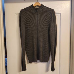 INC Full Zip Cotton Sweater (XL)